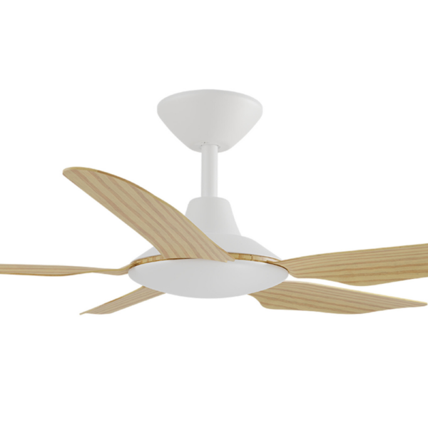 Calibo Storm DC Ceiling Fan - White with Bamboo Blades 42"