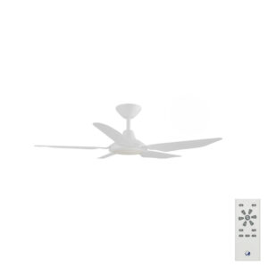 Calibo Storm DC Ceiling Fan with LED Light - White 42"