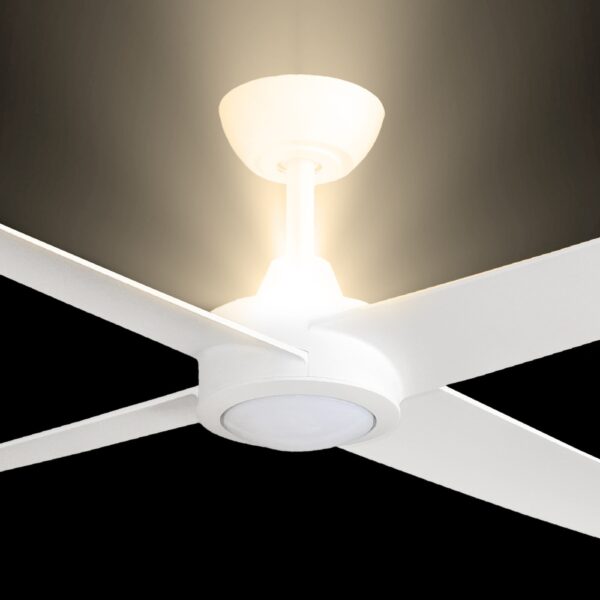 Three Sixty Ambience Uplight DC Ceiling Fan with LED Light - White 48"
