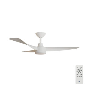 Calibo Turaco DC Ceiling Fan with LED Light - White 48"