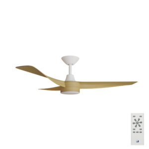 Calibo Turaco DC Ceiling Fan with LED Light - White 48"