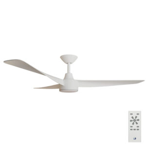 Calibo Turaco DC Ceiling Fan with LED Light - White 56"
