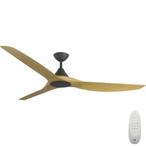 Calibo CloudFan SMART DC Ceiling Fan - Black with Bamboo Blades 72"