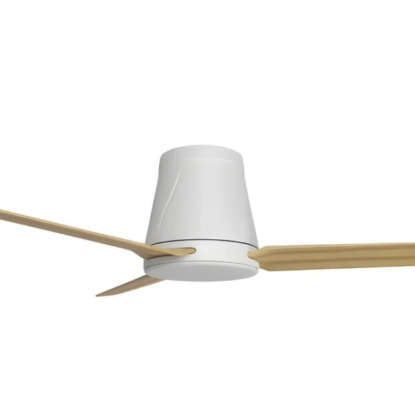 Airborne Profile DC Ceiling Fan - White with Bamboo Blades 50"