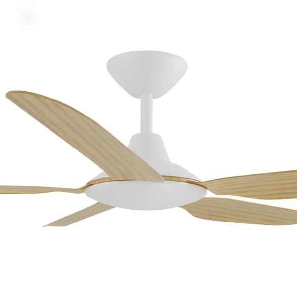 Calibo Storm DC Ceiling Fan - White with Bamboo Blades 48"