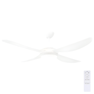 Brilliant Vector DC Ceiling Fan with LED Light - White 52"