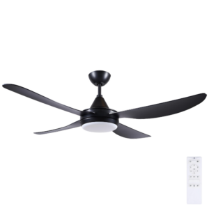Brilliant Vector DC Ceiling Fan with Light - Black 48"