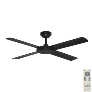 Hunter Pacific Pinnacle V2 DC Ceiling Fan with Remote Control - Matte Black 52"